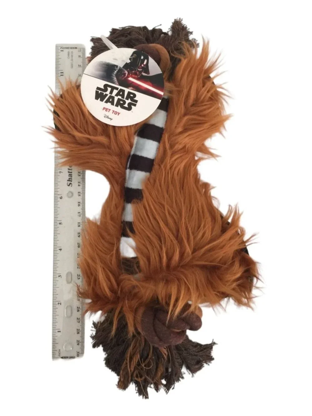 Star Wars Chewbacca Bone Plush Furry Rope Squeaker Dog Toy